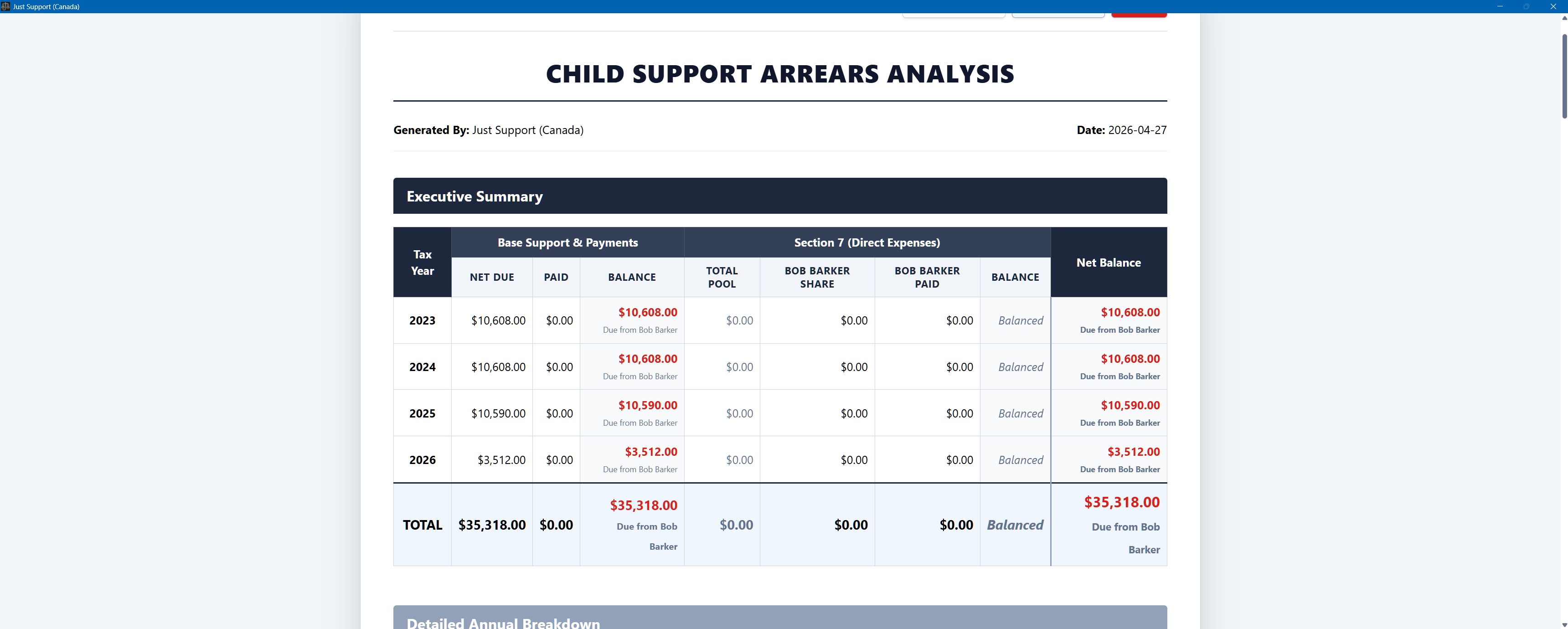 Arrears Calculator